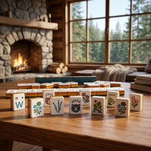 Juego de Mahjong Americano de Acrílico, Resistente al Agua, con Diseño de Oso y Joker, <span class=keywords><strong>para</strong></span> Campamento y Glamping, Resistente a los Rayos UV, OEM/MOQ - Product Image 4
