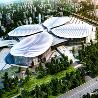 Structure en acier résistante aux intempéries personnalisée pour la construction de stades sportifs en plein air