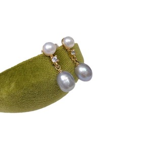 <span class=keywords><strong>Orecchini</strong></span> <span class=keywords><strong>di</strong></span> Lusso Placcati in Oro 18k con <span class=keywords><strong>Perle</strong></span> Naturali d'Acqua Dolce da 7-8mm - Product Image 4