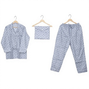 Nuevo Conjunto de Pijama de Algodón 100% con Estampado Floral para Mujer, Ropa de Dormir Cómoda para Otoño, Camisa y Pantalón Suaves, Transpirables y de Secado Rápido - Product Image 1