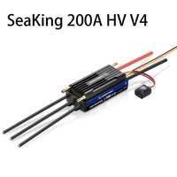 Controlador de Velocidad Electrónico Original Hobbywing Seaking 200A / 300A HV V4 sin Escobillas con Refrigeración por Agua para Barcos de Modelismo RC