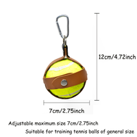 Porte-ballons de tennis pour dressage canin en extérieur, en cuir PU, avec sangle de transport et mousqueton à dégagement rapide pour promenades avec chien
