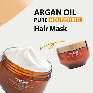 Crème réparatrice capillaire sèche premium à marque privée avec huile d'argan et collagène pour une restauration profonde des dommages - Product Image 1