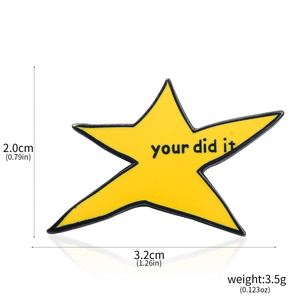 Broche en émail « Your Did It Meme Star » – Badge en métal amusant pour femmes et hommes – Accessoire de bijouterie à clipser sur revers - Product Image 2