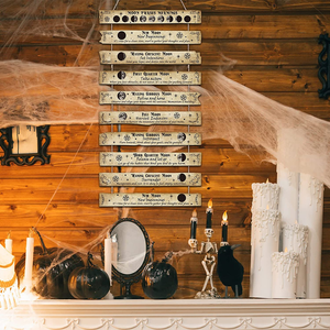 Señal de bienvenida de witchery para cocina, cartel de Halloween, brujería pagana, suministros de <span class=keywords><strong>altar</strong></span> de mecán, signo de bruja, decoración de Fases Lunares para el hogar - Product Image 3