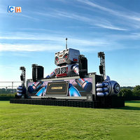 Décoration de scène géante en robot gonflable, décoration de fête gonflable personnalisée pour festival de musique en plein air