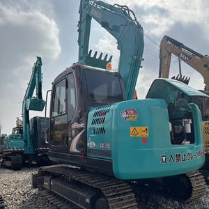 Miniexcavadora eléctrica Kobelco SK75 de 7.5 toneladas usada, excavadora sobre orugas, equipada con motor principal, motor y componentes de bomba - Product Image 4