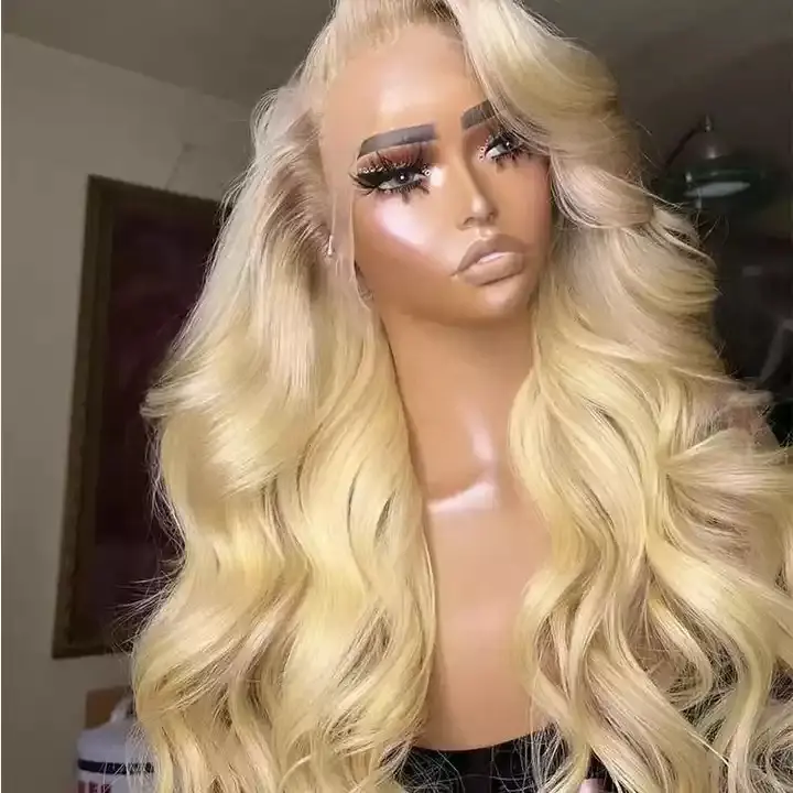 Body Wave 613 Lace Frontal Wig Blonde Lace Front Wig 13x4 Pre Plucked Colored Lace Front 613 Human Hair Wigs For Women 180%