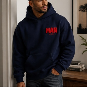 Felpa con <span class=keywords><strong>Cappuccio</strong></span> Oversize Personalizzata per <span class=keywords><strong>Uomo</strong></span>, 100% <span class=keywords><strong>Cotone</strong></span> Pesante, Logo Personalizzato, Stile Lounge Wear - Product Image 1