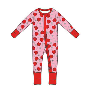 Qingli OEM tarif gratuit Valentine bébé <span class=keywords><strong>hiver</strong></span> barboteuse enfants combinaison de nuit Zippy bambou barboteuse nouveau-né combinaison de nuit avec couvre-<span class=keywords><strong>pied</strong></span> - Product Image 4