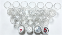 Boîte en plastique PET transparente durable A16 de 200 ml pour l'emballage de sodas et de boissons, avec bouchon en plastique et couvercle en aluminium à ouverture facile