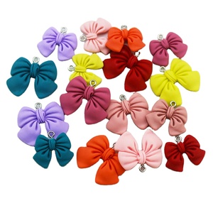Dễ Thương 3D Bow <span class=keywords><strong>Knot</strong></span> nhựa quyến rũ DIY Craft trang trí đồ trang sức tìm kiếm để làm bông tai phụ kiện handmade - Product Image 1