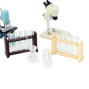Xixi casa de muñecas miniatura simulación tubo de ensayo soporte cuentagotas <span class=keywords><strong>taza</strong></span> medidora conjunto Ob11 Mini modelo - Product Image 1