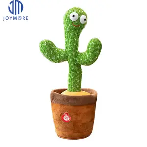 JM 120 Canciones en inglés Divertido Electron Talk-back Repetir Carga Shake Cantando Bailando Cactus Juego Árbol Juguetes de peluche