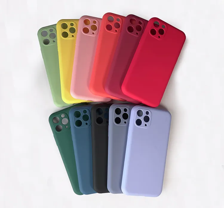 Estampa personalizada eco-amigável, reciclado, macio, celular, silicone líquido, capa de telefone para iphone 11 case