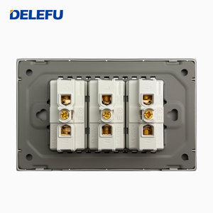 Delefu ổ cắm tiếng hiện đại và đơn giản Hỗ trợ sạc nhanh Type-C 20W và thiết kế bảng điều khiển kính USB kép - Product Image 6