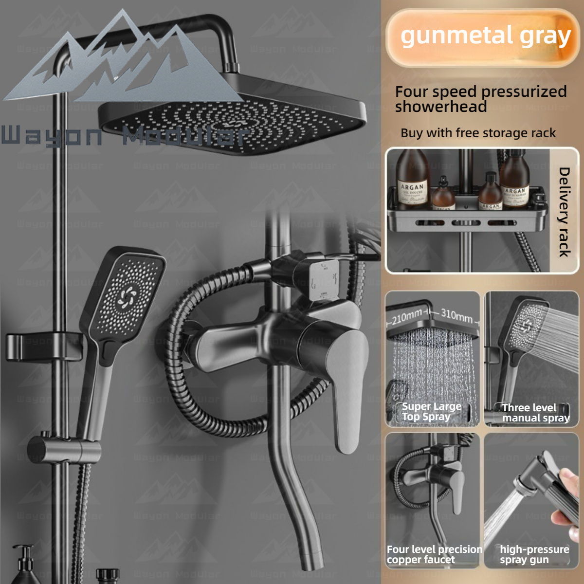 Modèle régulier - Gris pistolet - Quatre vitesses