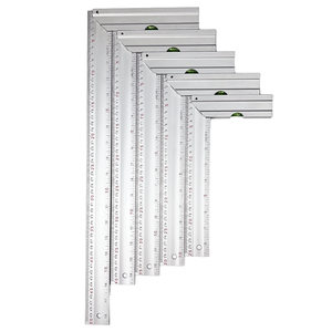 DEWEN Righello a <span class=keywords><strong>L</strong></span> in Lega di Alluminio 20cm/30cm, Strumento di Misurazione per Falegnameria, Precisione 0.01mm, Arancione/Giallo - Product Image 1