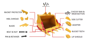Denti per Benna Escavatore in Acciaio Forgiato per Macchine Edili e da Costruzione, Parte 2713-1219TL per DH300 - Product Image 4