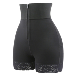 Shorts sculptants taille haute grande taille avec fermeture éclair avant, effet ventre plat, serre-taille et rehausseur <span class=keywords><strong>de</strong></span> fesses, Fajas Fajase Colombianas - Product Image 3
