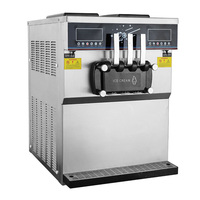 IJsmachine 48-50L/H Dubbele Compressor Soft Serve IJs Maker Tafelmodel Commerciële IJsmachine