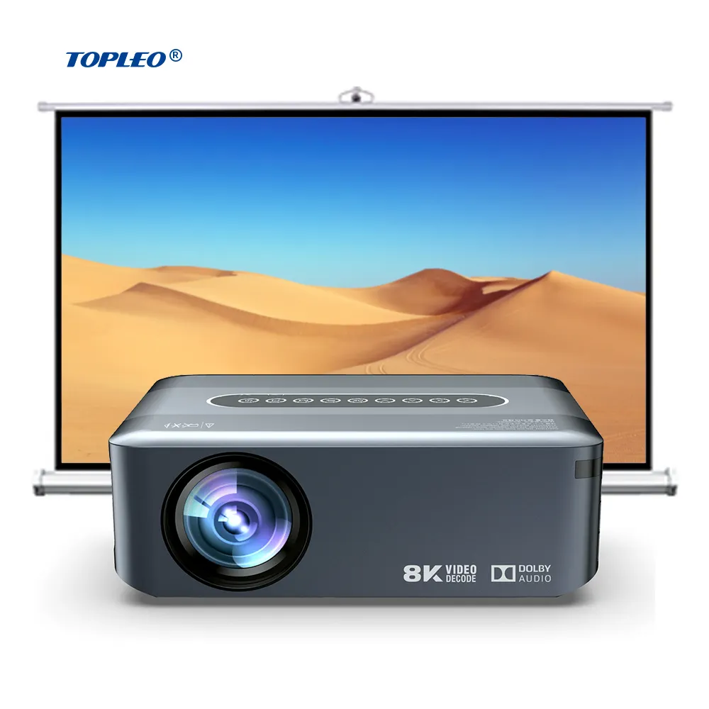 Topleo 1080P Projector 230 ansi Lumens Brightness 4k Projection 1080p Hd Mini android Projector Movie Home Theater