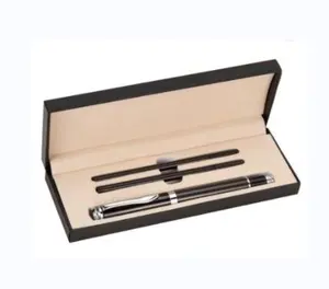 Promotie-item Giveaway Merk Kwaliteit Pen Custom Relatiegeschenk Doos Metalen Roller Pen Met Extra Inkt Vullingen