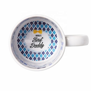 Tasses colorées en céramique pour la journée des pères, autocollant mdécal-ef, accessoire personnalisé à Sublimation, 11 oz, pour café, idée cadeau, pièces - Product Image 1