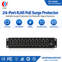Parafoudre réseau RJ45 POE 48V 1000 Mbps CAT6 sur rail DIN pour systèmes de caméras IP CCTV