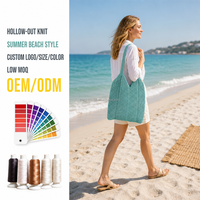 Sac fourre-tout en polyester ajouré au crochet, sac à main de plage d'été grande capacité pour le travail, l'école, le shopping, avec logo personnalisé
