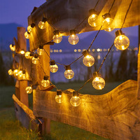 Outdoor Kristall-LED-Lichterkette mit Runden Glühbirnen für Garten, Zelte, Camping, Hochzeiten