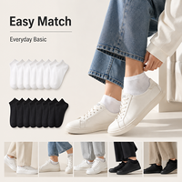 Chaussettes pour hommes NAIMAT, en spandex, cuir et maille, antidérapantes, blanches et noires, respirantes, tricotées, pour un usage quotidien, hiver