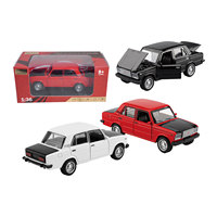 JUNRONG Modelo de Coche Lada a Escala 1/36 con Luces Intermitentes, Sonido y Luz, de Aleación Fundida a Presión, Juguete Clásico para Niños