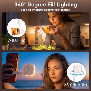 Lampu Selfie Magnetik untuk Ponsel, Lampu LED Portabel Multi-Temperatur, Cermin Rias HD, Lampu Ring Vlogging yang Dapat Diredupkan untuk <span class=keywords><strong>Mac</strong></span> - Product Image 6