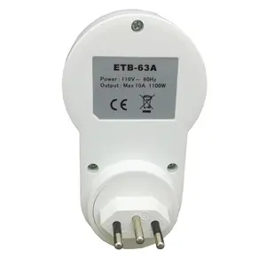 Brazil ETB-63A Digital Timer Plug Sockets Switch 7 Days Weekly Programmable Automatic for Home Appliance 127V/220V 10A