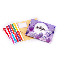Carte 3D Pop Up Musicale Anniversaire Personnalisable avec Lumière LED Soufflable et Logo OEM pour Magasins de Cadeaux