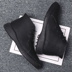 Nueva llegada de gran tamaño botas de cuero genuino para los hombres Oxfords de invierno con cierre antideslizante altura del tobillo - Product Image 6