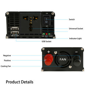 <span class=keywords><strong>LVYUAN</strong></span> Convertisseur portable 600w 1200w Dc 12v 24v à 110v 220v Ac à onde sinusoïdale modifiée Chargeur de batterie de voiture Onduleur de puissance - Product Image 2
