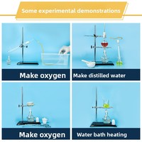 Ensemble complet d'équipements d'expérimentation en chimie pour les lycées et les collèges, boîte avec instruments métalliques, modèle 60, fabriqué en Chine