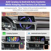 Decodificador automático inalámbrico Apple Carplay Android 2014-2019 LEXUS CT ES GS IS LC LS LX NX RC RX reproductor de vídeo para coche acceso a Youtube