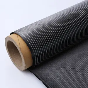 12k 200g 0.35mm eksenli karbon fiber kumaş rulo karbon kumaş inşaat endüstrisi için karbon fiber kumaş talep üzerine işlenmiş