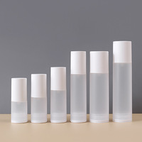LZ Pack 15ml 20ml 30ml 50ml 80ml 100ml Bouteille de fond de teint à pompe sans air blanc givré Bouteille d'emballage de lotion avec logo personnalisé