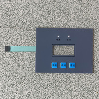 Plaque frontale en membrane de polycarbonate avec touches tactiles, support adhésif, dômes métalliques et revêtement mat pour interfaces de machines