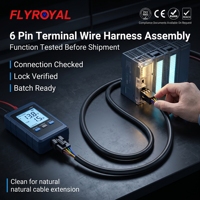 Kabel Harness Konektor Otomotif 6 Pin Male Female Heavy Duty untuk Rak Elektronik Industri