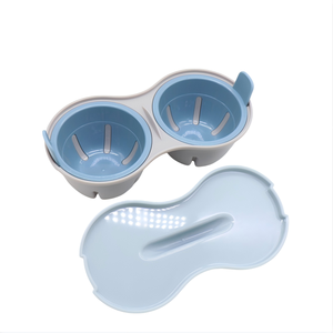 Cuiseur à œufs double couche pour <span class=keywords><strong>micro</strong></span>-ondes, conception de drainage facile à nettoyer, parfait pour le petit-déjeuner et une cuisine saine - Product Image 3