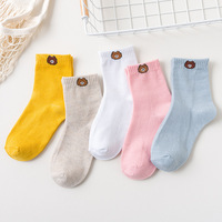 Dernière promotion prix été bébé garçon fille enfants chaussettes d'école en gros mignon enfants coton style école chaussettes