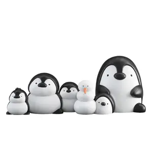 Sevimli penguen ev dekor yaratıcı reçine küçük hayvan süsleme oturma odası sundurma kış bahçesi veya ofis masaüstü dekorasyon için