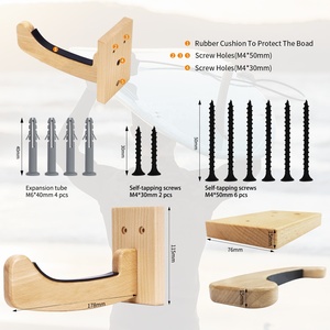 Support mural One Stones en bois de hêtre et PVC pour planches de surf progressives, longues et courtes, adapté aux débutants, avec fonctions <span class=keywords><strong>Slider</strong></span>/Grind - Product Image 5