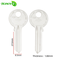 XINYE Clé de porte personnalisée en laiton plaqué, clé vierge solide pour usage domestique, installation facile UL050