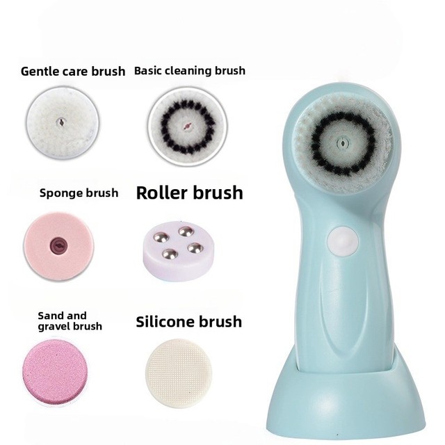 Electric Hand Held Facial Cleansing Brush Device Waterproof Pore-Cleaning Facial Cleanser